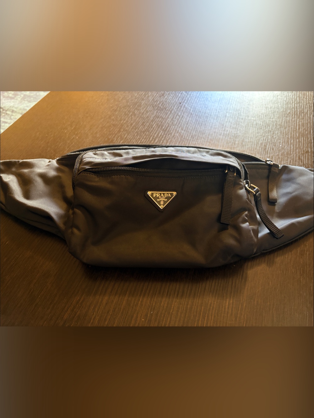 Prada Black Nylon Belt Bag